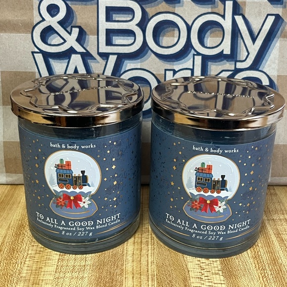 Bath & Body Works Other - Bath & Body Works To All A Good Night Single Wick Candles- 2 count